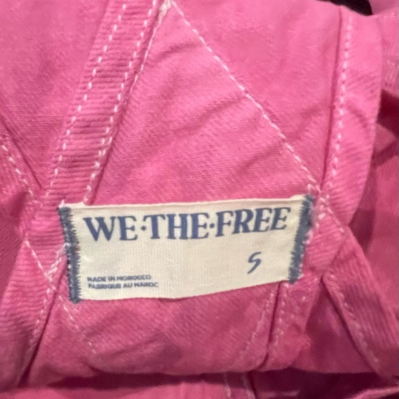 nwt free people Pink electric bouquet lilac ziggy Denim Overalls small - Picture 12 of 15